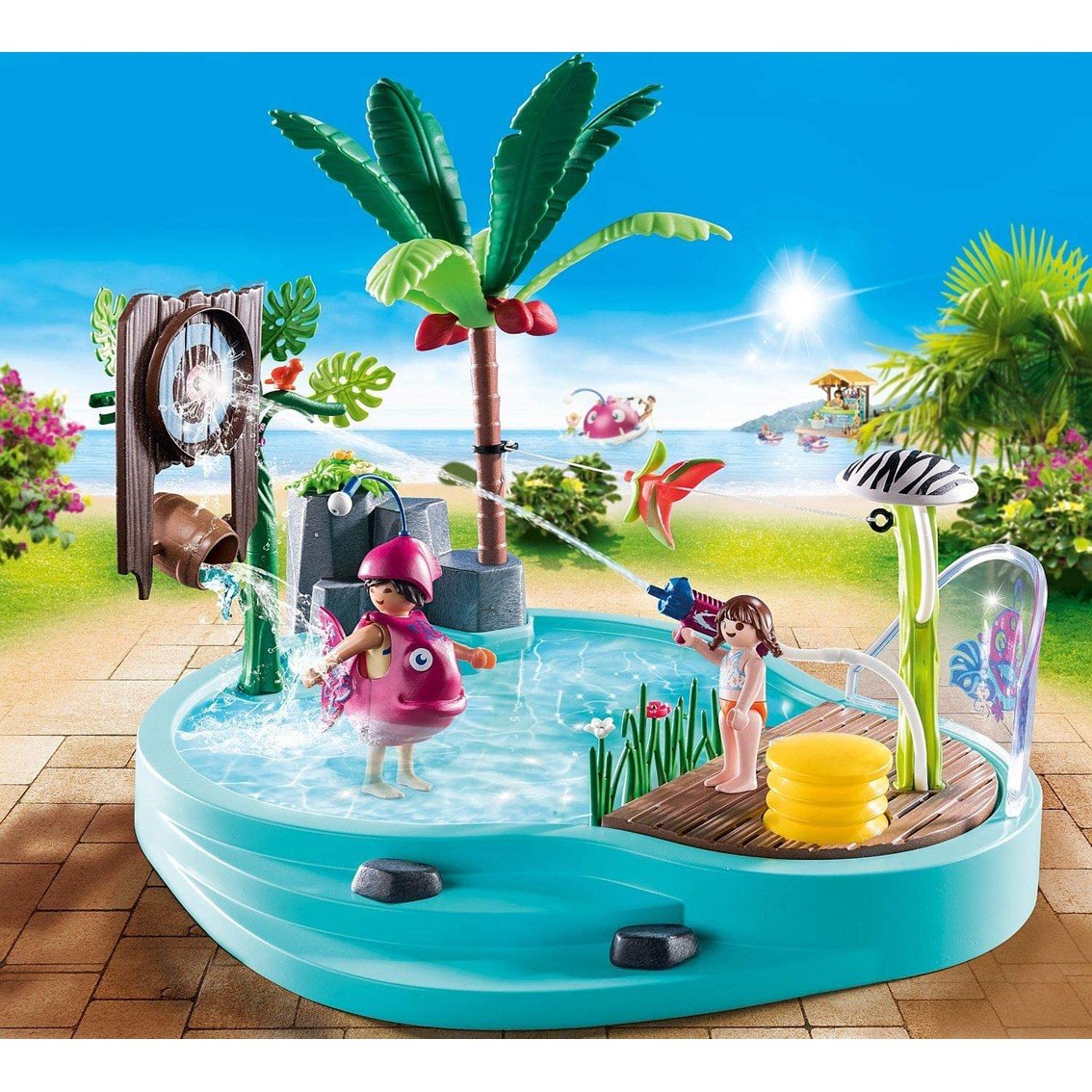 PLAYMOBIL PISCINA DIVERTIDA CON ROCIADOR DE AGUA