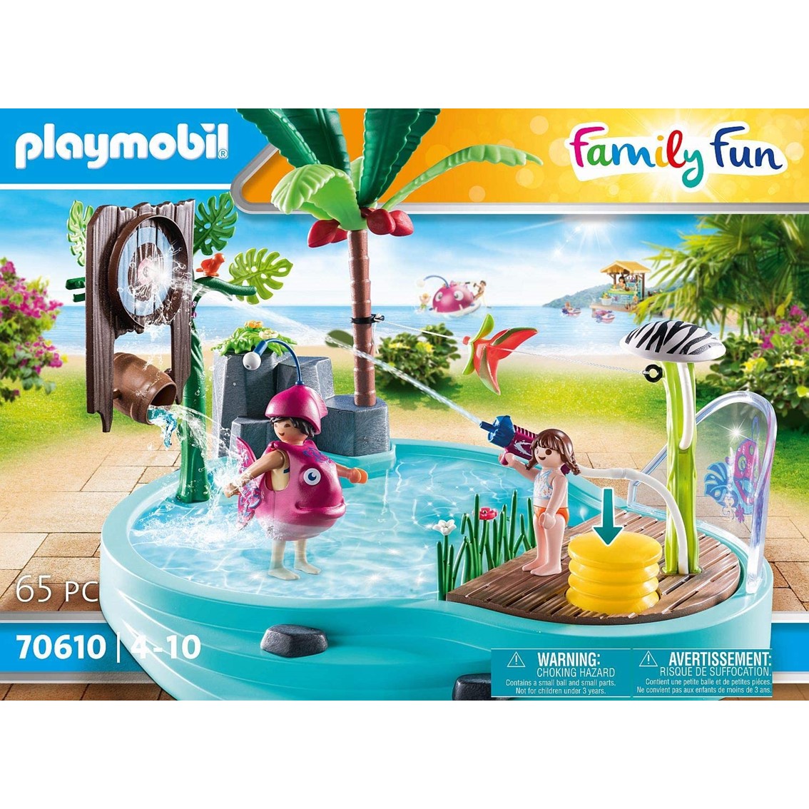 PLAYMOBIL PISCINA DIVERTIDA CON ROCIADOR DE AGUA