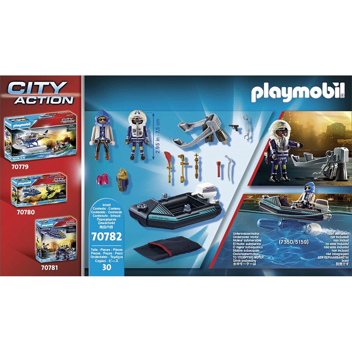 PLAYMOBIL POLICIA MOCHILA PROPULSORA: DETENCION DEL LADRON DEL ARTE