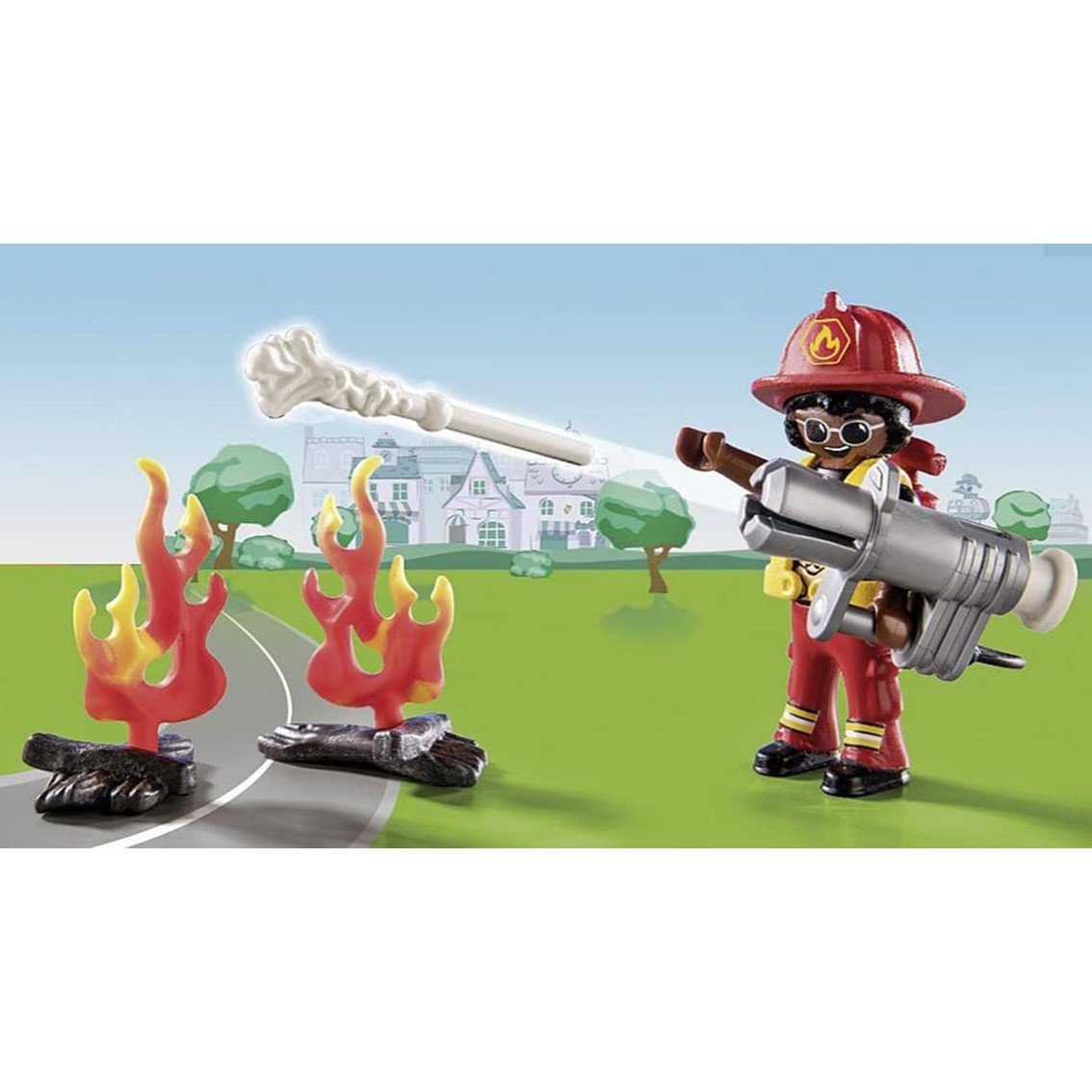 PLAYMOBIL DUCK ON CALL ACCION RESCATE DE BOMBEROS ¡RESCATA AL GATO!