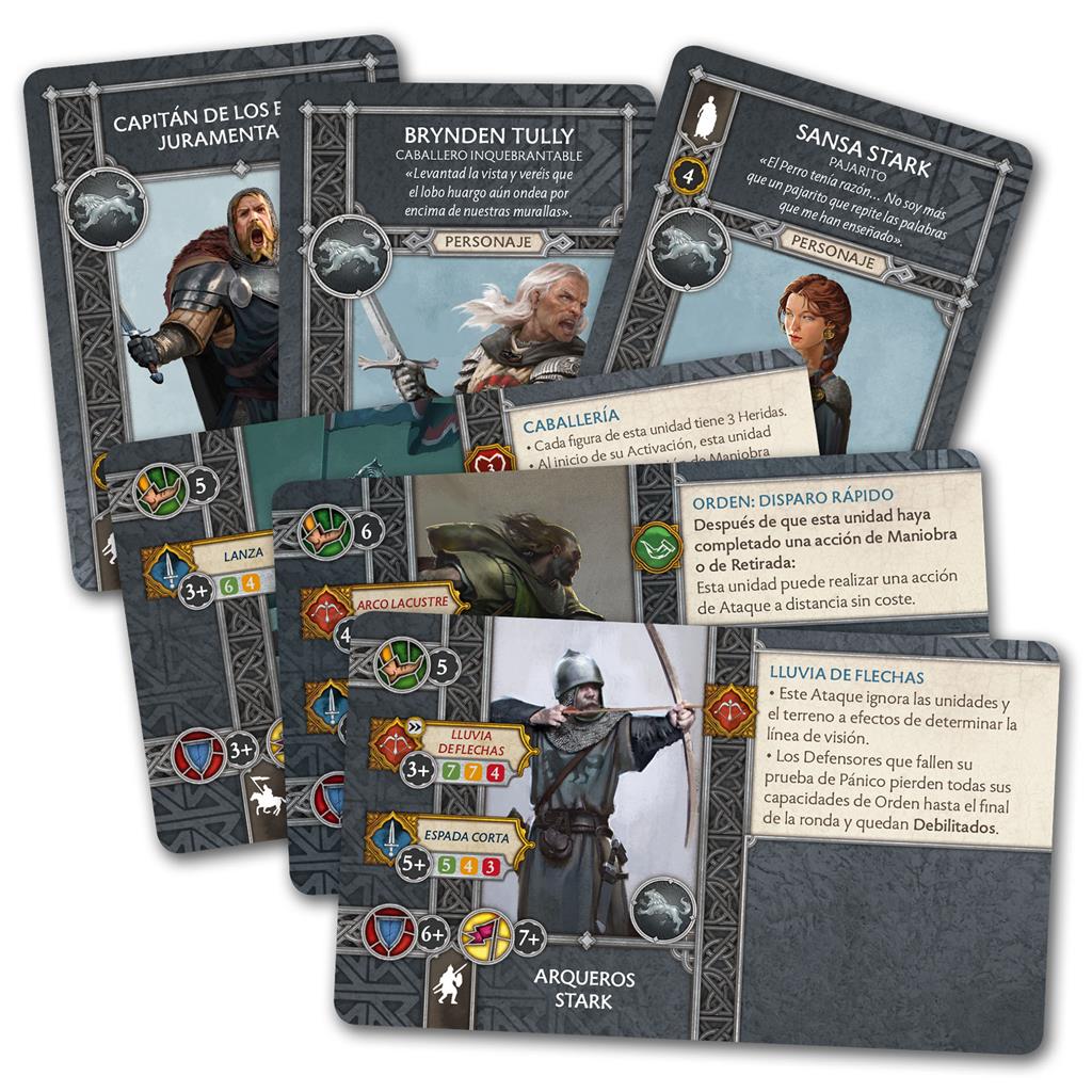 JUEGO DE MESA CANCION DE HIELO Y FUEGO: PACK DE FACCION STARK PEGI 14