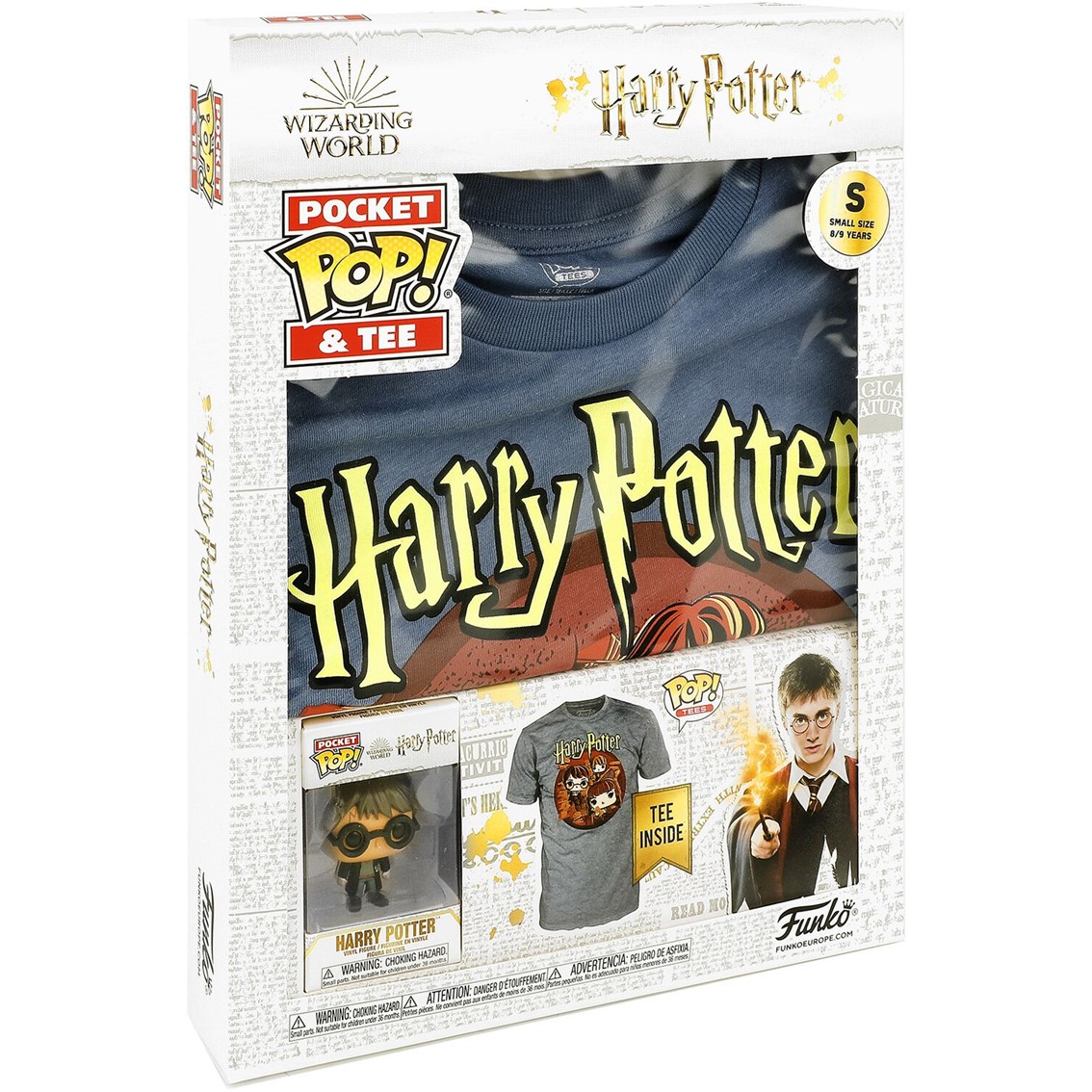 POP & TEE HARRY POTTER FUNKO + CAMISETA TRIO TALLA L