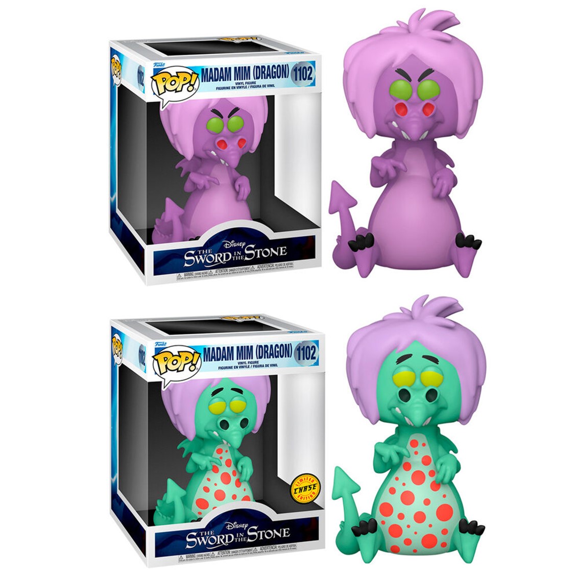 FUNKO POP DISNEY : THE SWORD IN THE STONE MADAM MIM (DRAGON) CON OPCION ALEATORIA CHASE