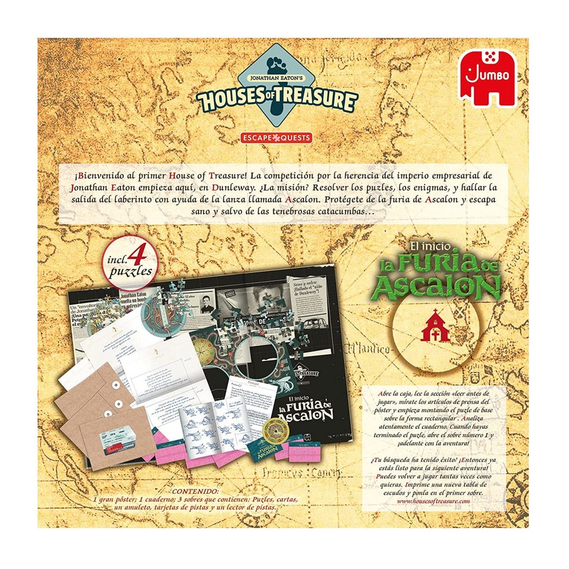 JUEGO DE MESA ESCAPE QUEST EL INICIO - LA FURIA DE ASCALON PEGI 16