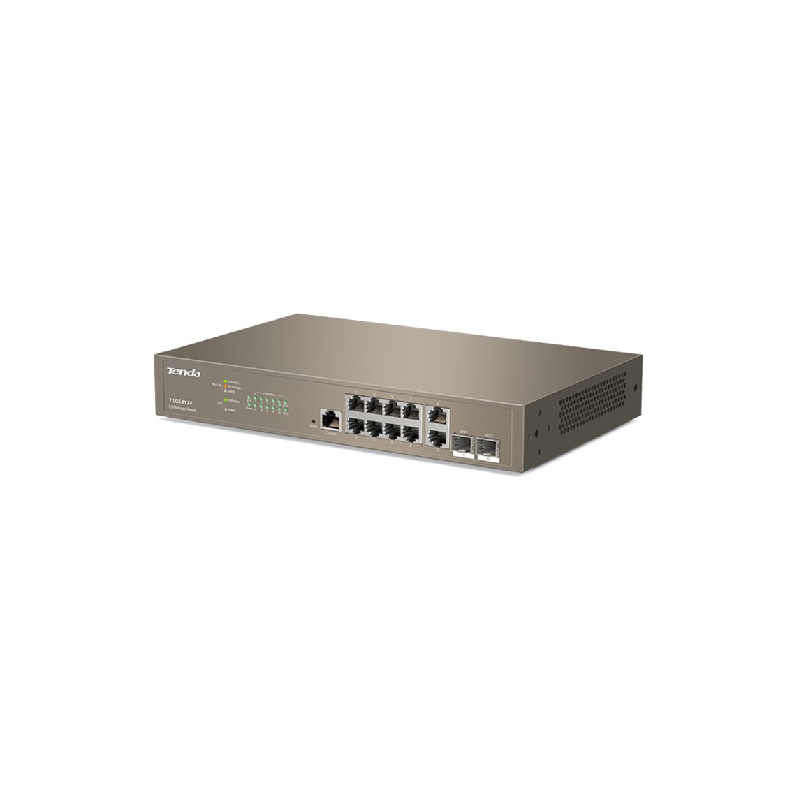 SWITCH 12 PUERTOS IPCOM TEG5312F 10 PUERTOS GIGABIT ETHETNET 2 PUERTOS SFP GESTIONABLE L3