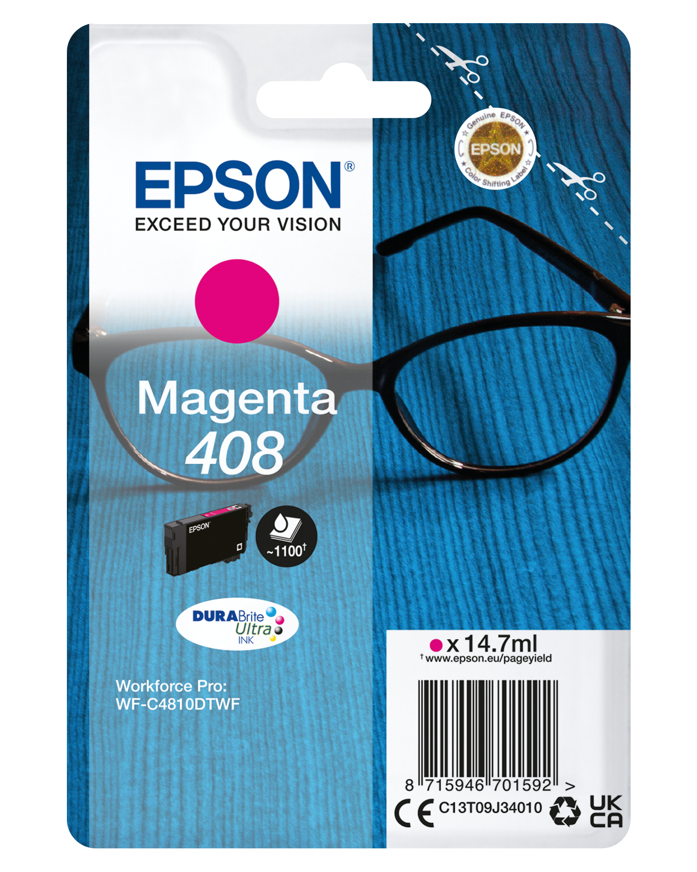 CARTUCHO TINTA EPSON 408 MAGENTA DURABRITE ULTRA INK