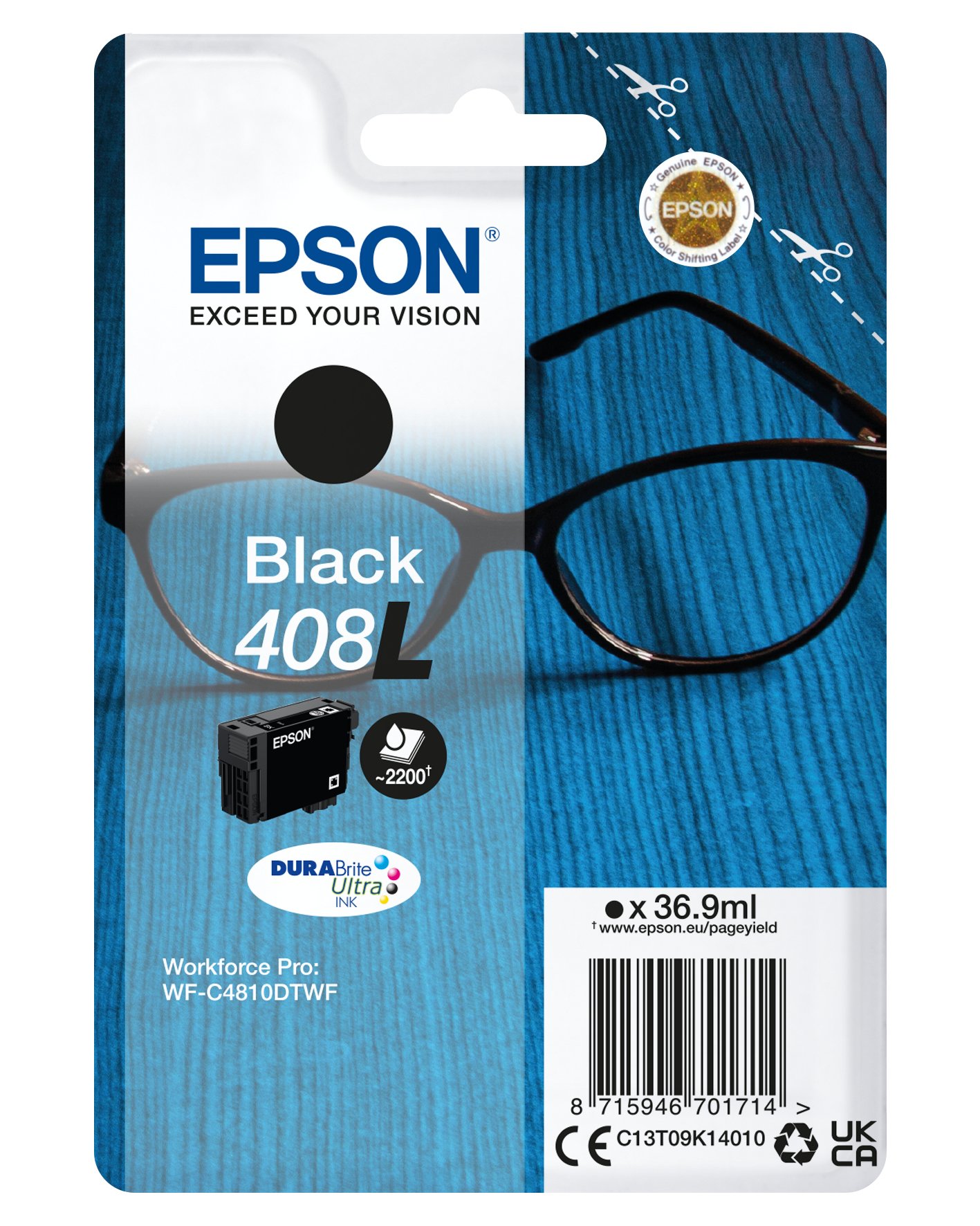 CARTUCHO TINTA EPSON 408L NEGRO DURABRITE 408L ULTRA INK