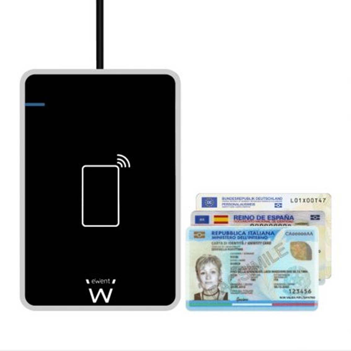 LECTOR DE TARJETAS INTELIGENTES Y DNI EWENT USB 2.0