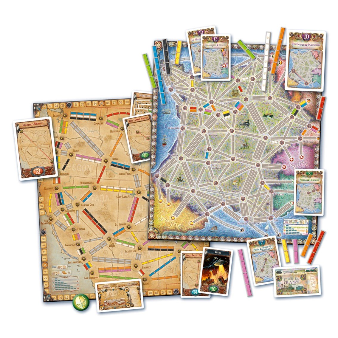 JUEGO DE MESA AVENTUREROS AL TREN FRANCIA (+ EL VIEJO OESTE) PEGI 8