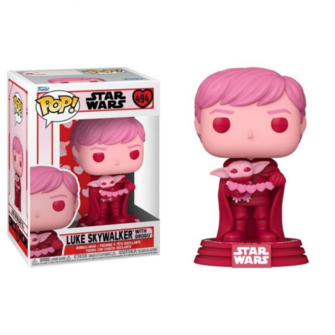 FUNKO POP STAR WARS THE MANDALORIAN SAN VALENTÍN LUKE SKYWALKER & GROGU 60125