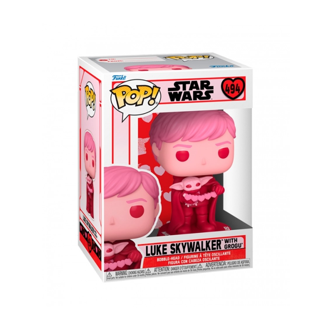 FUNKO POP STAR WARS THE MANDALORIAN SAN VALENTÍN LUKE SKYWALKER & GROGU 60125