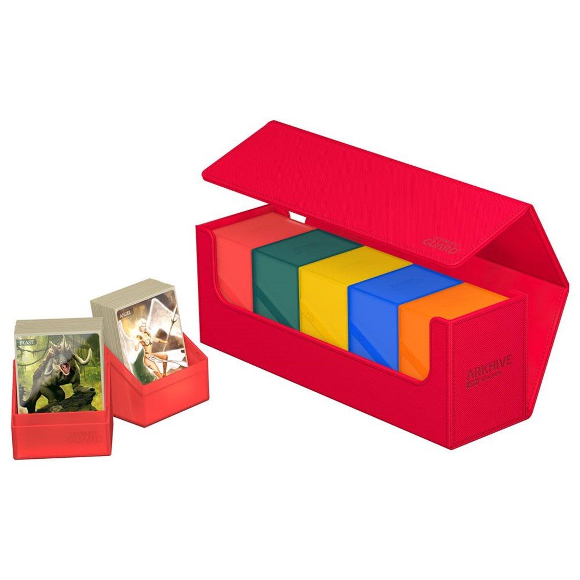 CAJA DE ALMACENAMIENTO CARTAS ULTIMATE GUARD ARKHIVE 400+ XENOSKIN MONOCOLOR ROJO