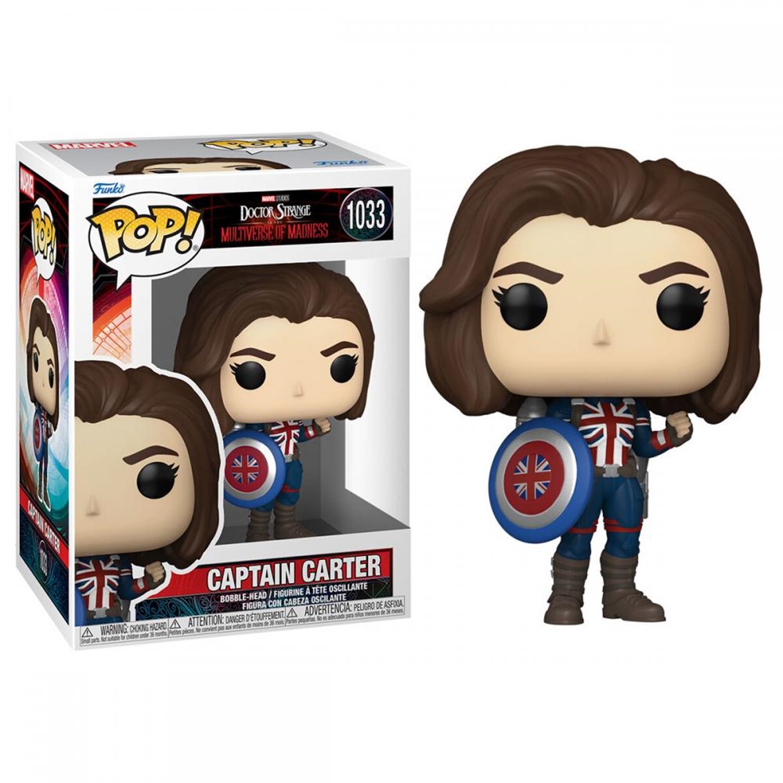 FUNKO POP MARVEL DOCTOR STRANGE MULTIVERSO DE LA LOCURA CAPITANA CARTER 62408