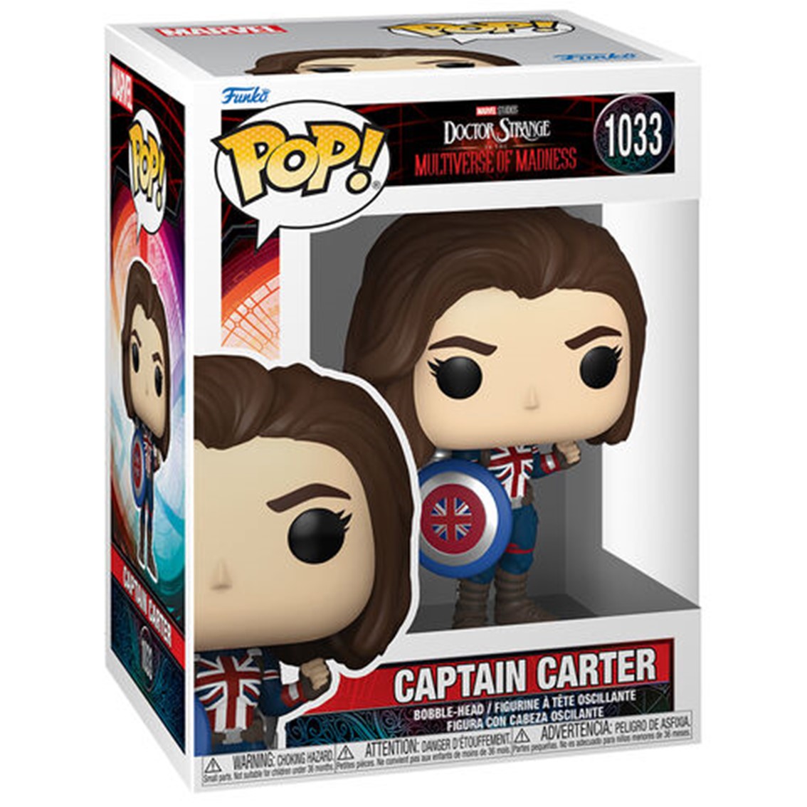 FUNKO POP MARVEL DOCTOR STRANGE MULTIVERSO DE LA LOCURA CAPITANA CARTER 62408