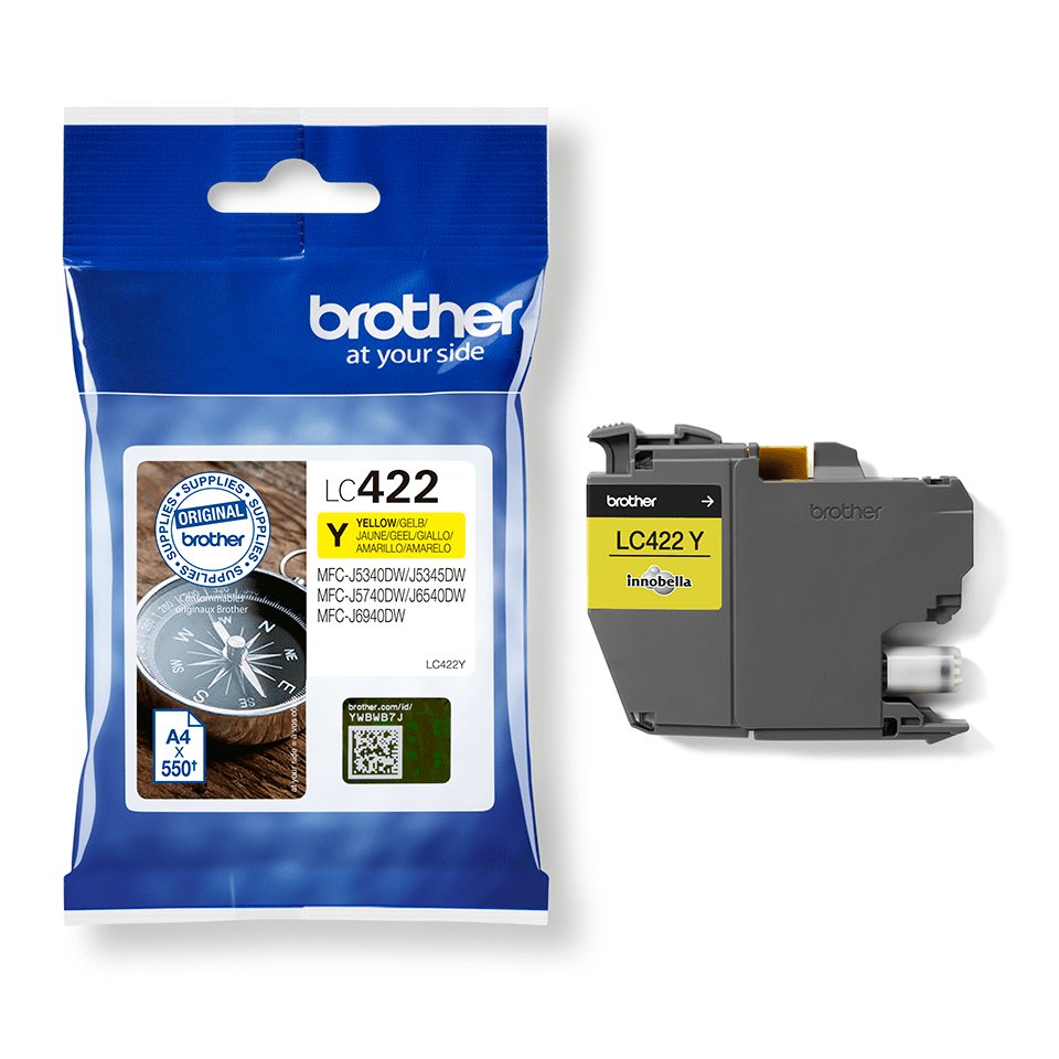 CARTUCHO TINTA BROTHER LC422Y AMARILLO 550 PAGINAS