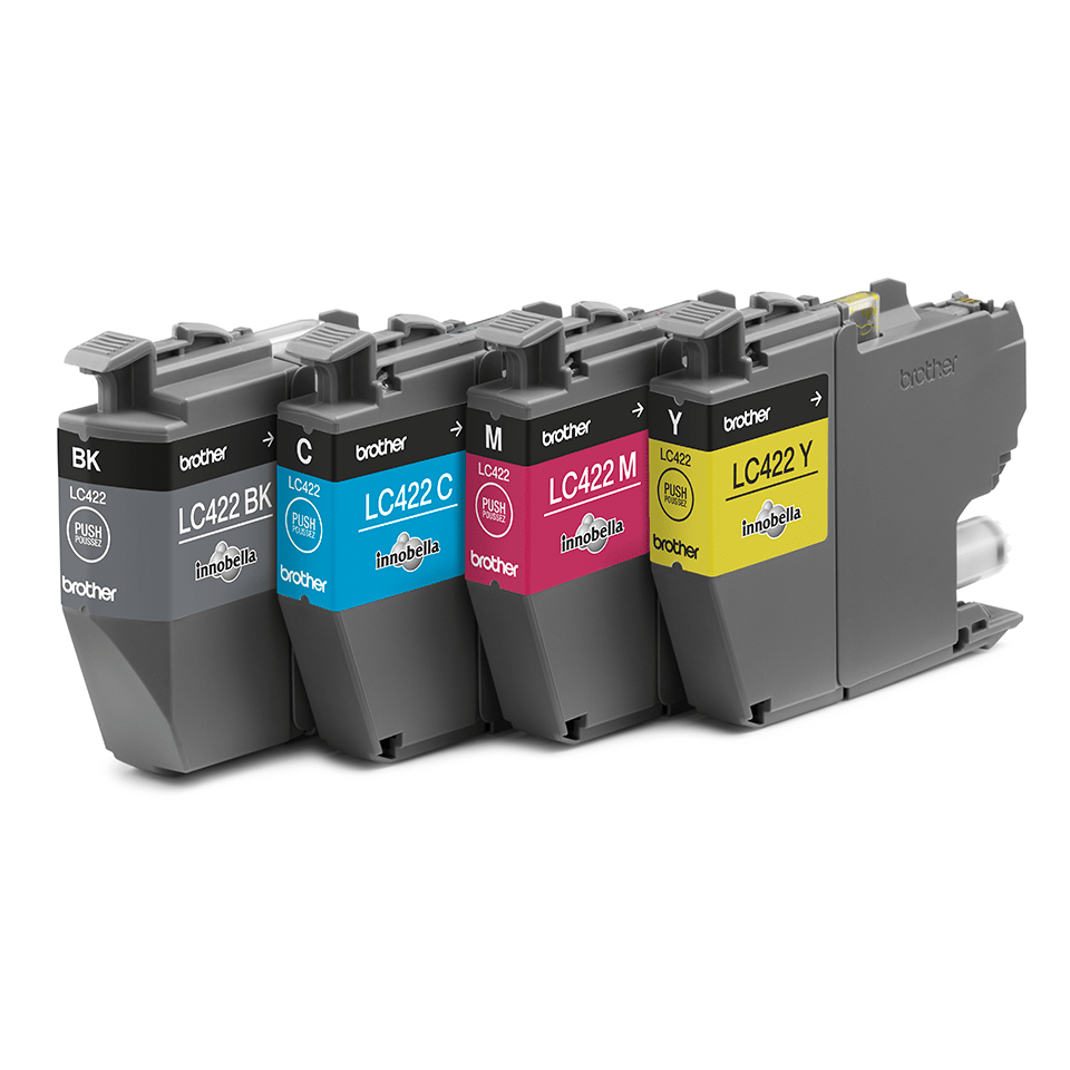 PACK CARTUCHOS TINTA BROTHER LC422VAL NEGRO CIAN MAGENTA AMARILLO 550 PAGINAS