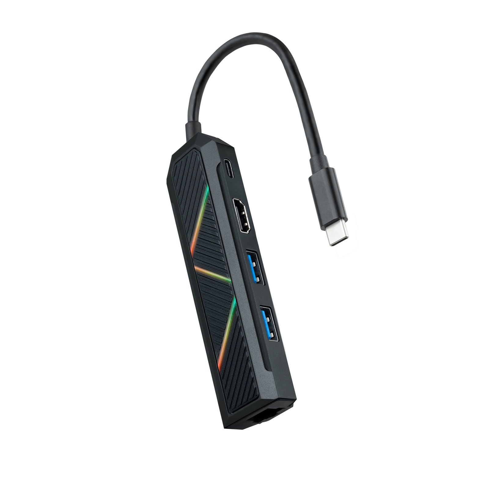 HUB NANOCABLE 5 EN 1 USB TIPO C/ USB/ HDMI/RJ45