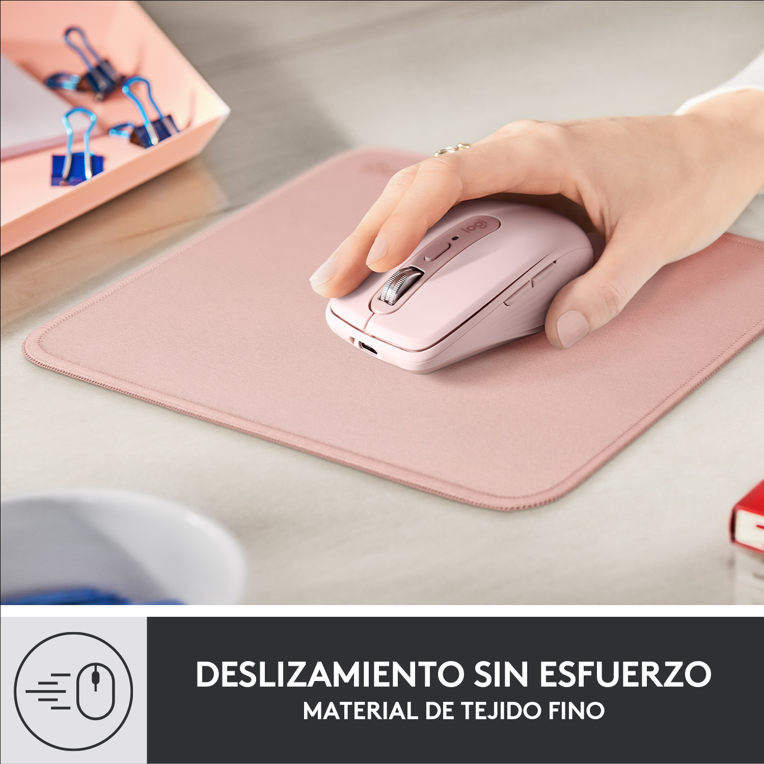 ALFOMBRILLA LOGITECH DESK MAT STUDIO SERIES ROSA OSCURO