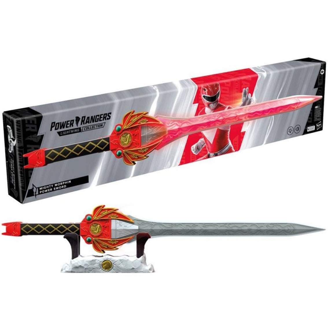 REPLICA HASBRO ESPADA PODER RANGER ROJO REPLICA ESCALA 1:1 POWER RANGERS MIGHTY MORPHIN COLLECTION