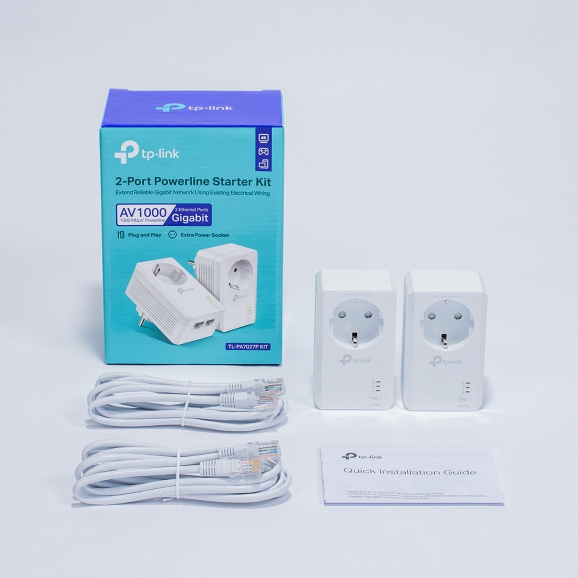 KIT DE ADAPTADORES POWERLINE TP-LINK TL-PA7027P KIT AV1000