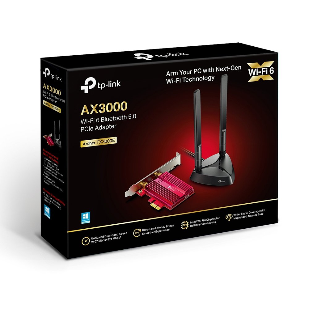 TARJETA PCI EXPRESS WIFI 6 TP-LINK ARCHER TX3000E DUAL BAND BLUETOOTH 5.0