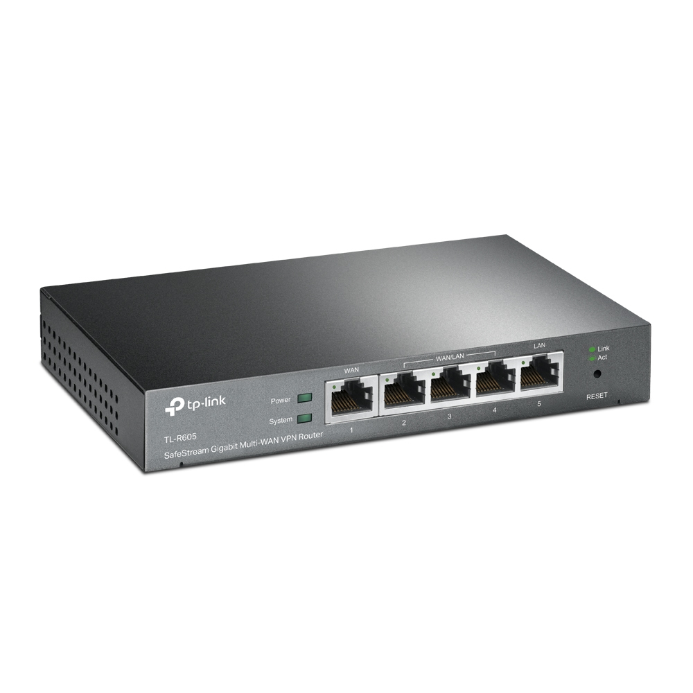 ROUTER VPN TP-LINK ER605 1P WAN GIGA + 2P LAN GIGA + 2P WAN/LAN GIGA USB 2.0