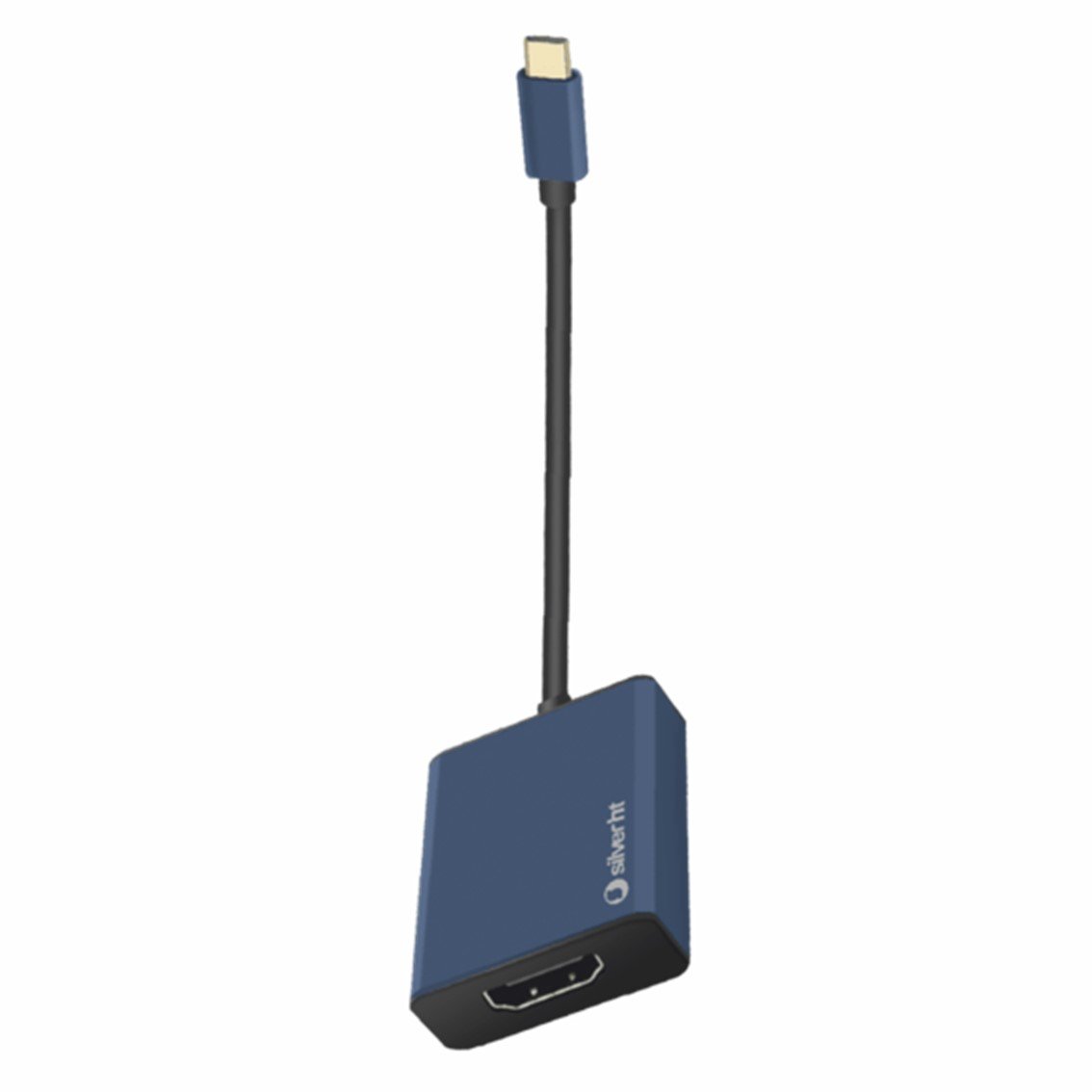ADAPTADOR LOGAN SILVER HT USB TIPO C A HDMI 4K AZUL MARINO