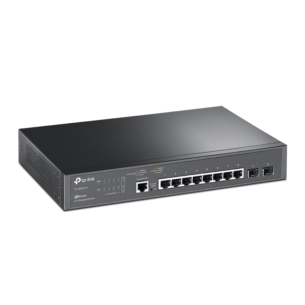 SWITCH 11 PUERTOS TP-LINK TL-SG3210 8 PUERTOS 10/100/1000 2 PUERTOS SFP 1 PUERTO PARA CONSOLA