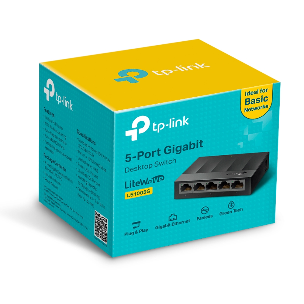 SWITCH 5 PUERTOS TP-LINK LS1005G 10/100/1000