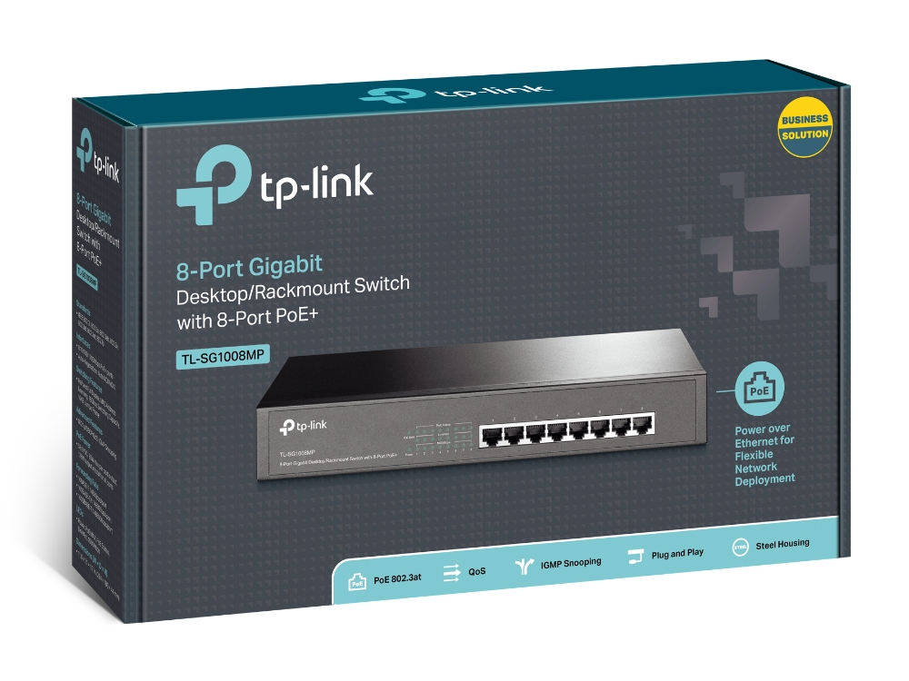 SWITCH 8 PUERTOS TP-LINK TL-SG1008MP 10/100/1000 POE+