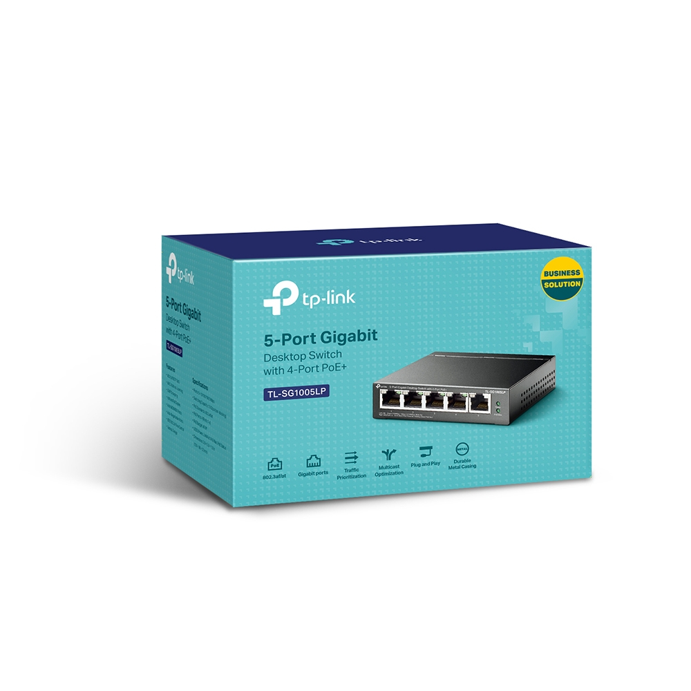 SWITCH 5 PUERTOS TP-LINK TL-SG1005LP 10/100/1000 4 PUERTOS POE+