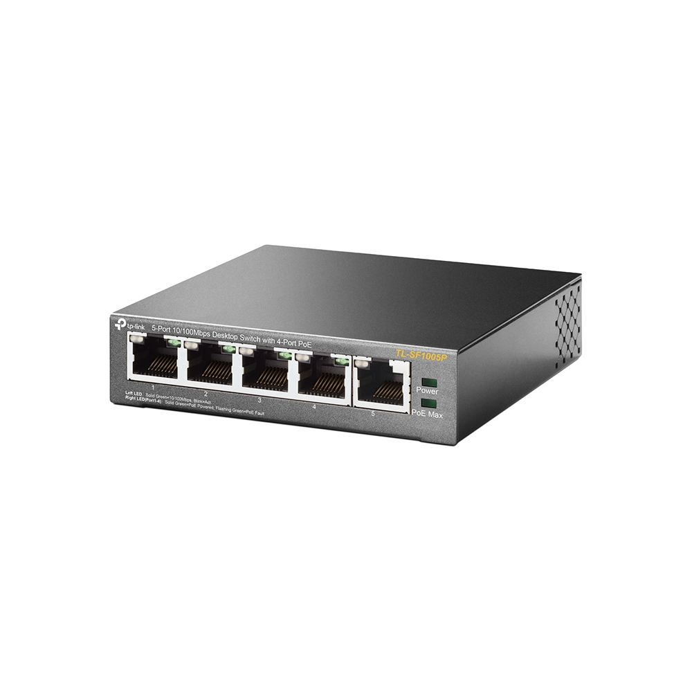 SWITCH 5 PUERTOS TP-LINK TL-SF1005P 10/100 4 PUERTOS POE