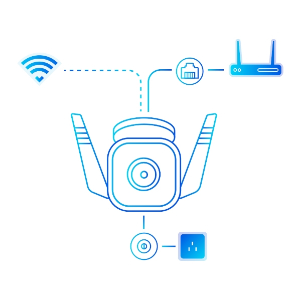 CAMARA WIFI TP-LINK TC65 3MP VISION NOCTURNA AUDIO BIDIRECCIONAL DOBLE ANTENA