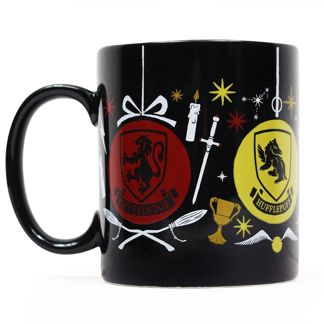 TAZA HALF MOON BAY HARRY POTTER HOUSES BAUBLES 400ML