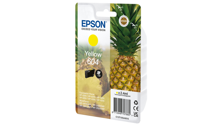 CARTUCHO EPSON 604 AMARILLO C13T10G44010 XP2200 WF-2910 PIÑA