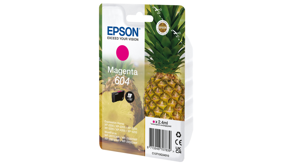 CARTUCHO EPSON 604 MAGENTA C13T10G34010 XP2200 WF-2910 PIÑA
