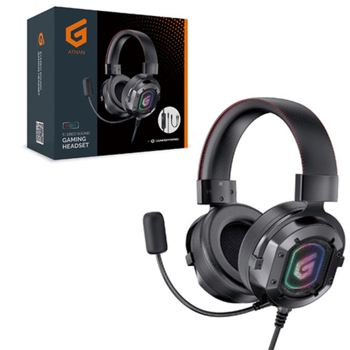 AURICULAR GAMING CONCEPTRONIC ATHAN03B / JACK 3.5MM / MICROSOFT / RGB
