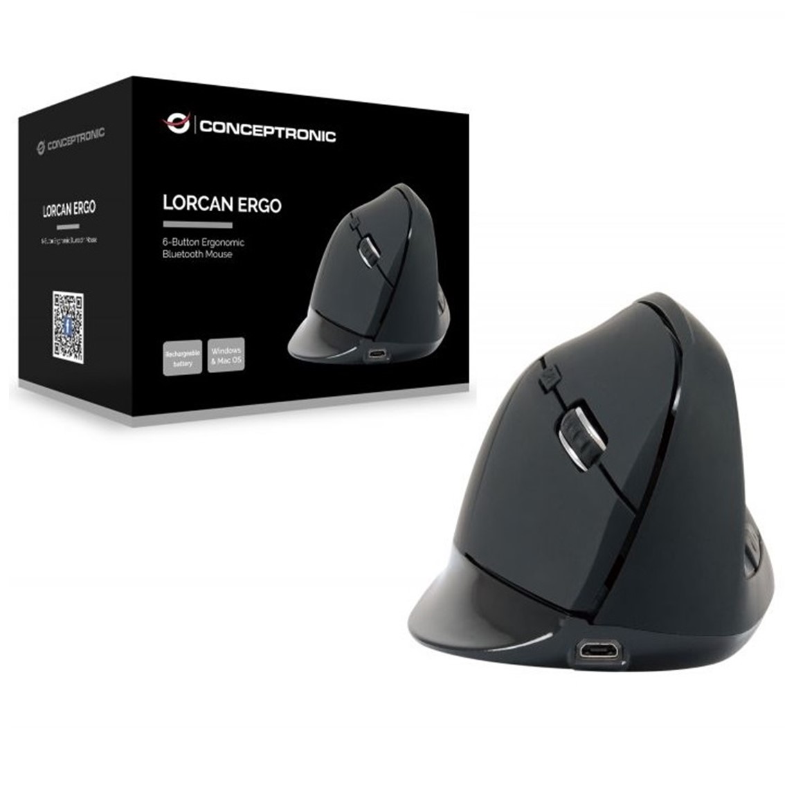MOUSE RATON CONCEPTRONIC LORCAN03 BLUETOOH 5.2 6 BOTONOS / 1600 DPI