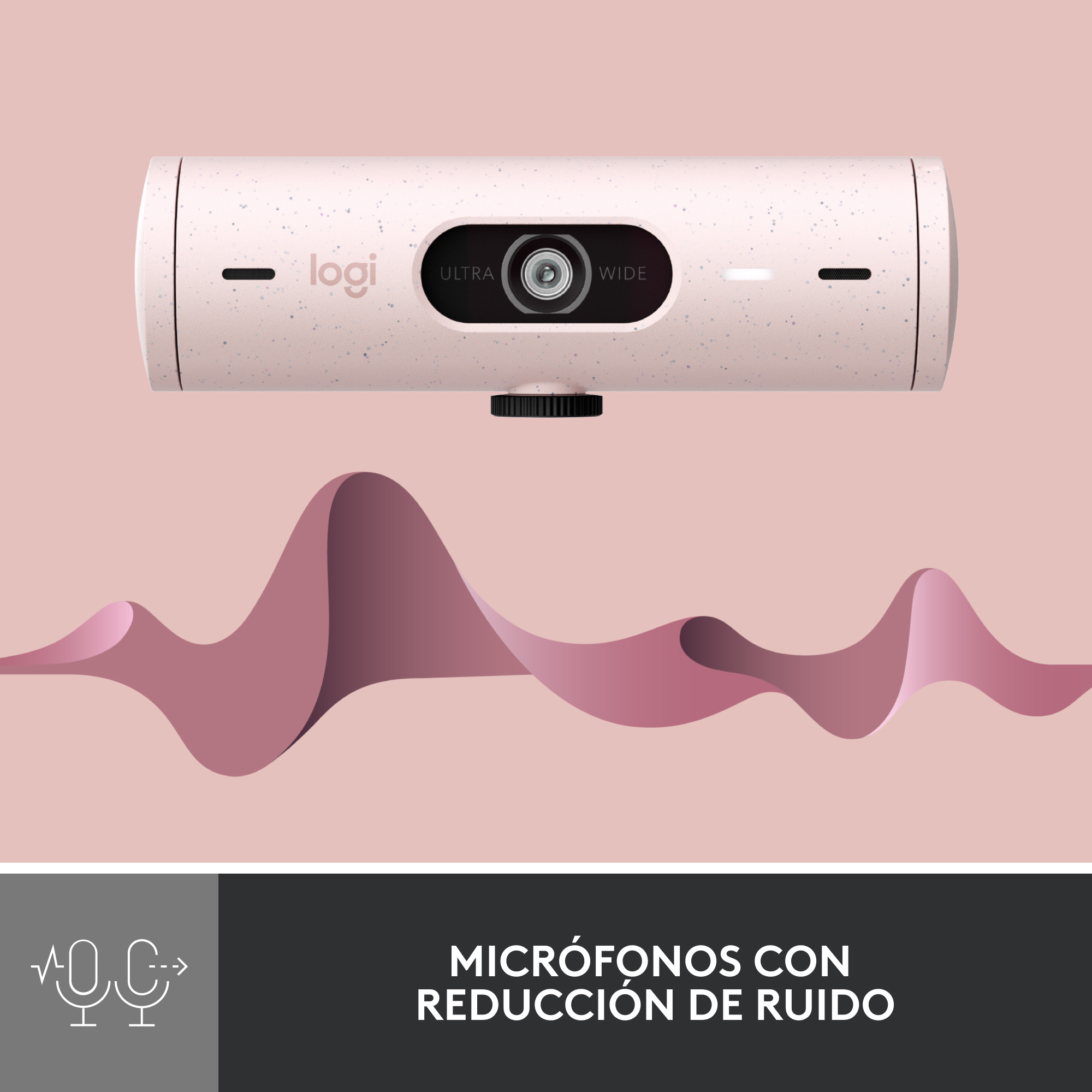WEBCAM LOGITECH BRIO 500 ROSA FULL HD/ USB TIPO C