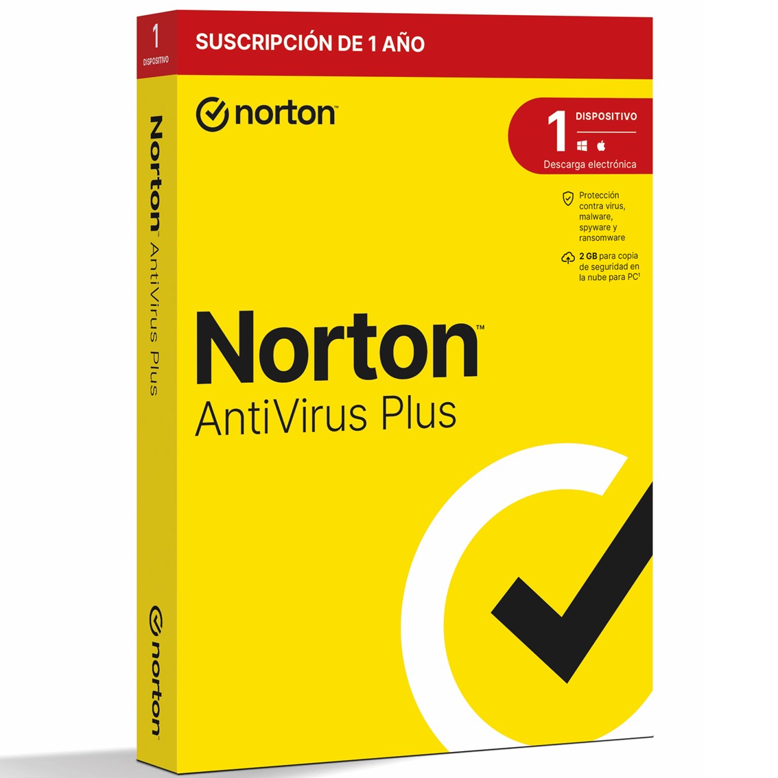 ANTIVIRUS NORTON PLUS 2GB ESPAÑOL 1 USUARIO 1 DISPOSITIVO 1 AÑO EN CAJA GENERIC RSP MM GUM