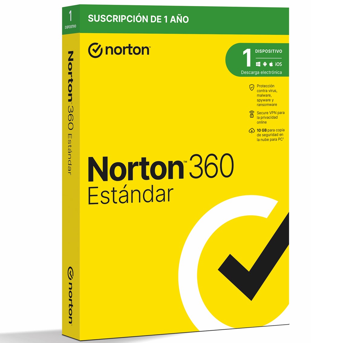 ANTIVIRUS NORTON 360 STANDARD 10GB ESPAÑOL 1 USUARIO 1 DISPOSITIVO 1 AÑO CAJA GENERIC RSP MM GUM