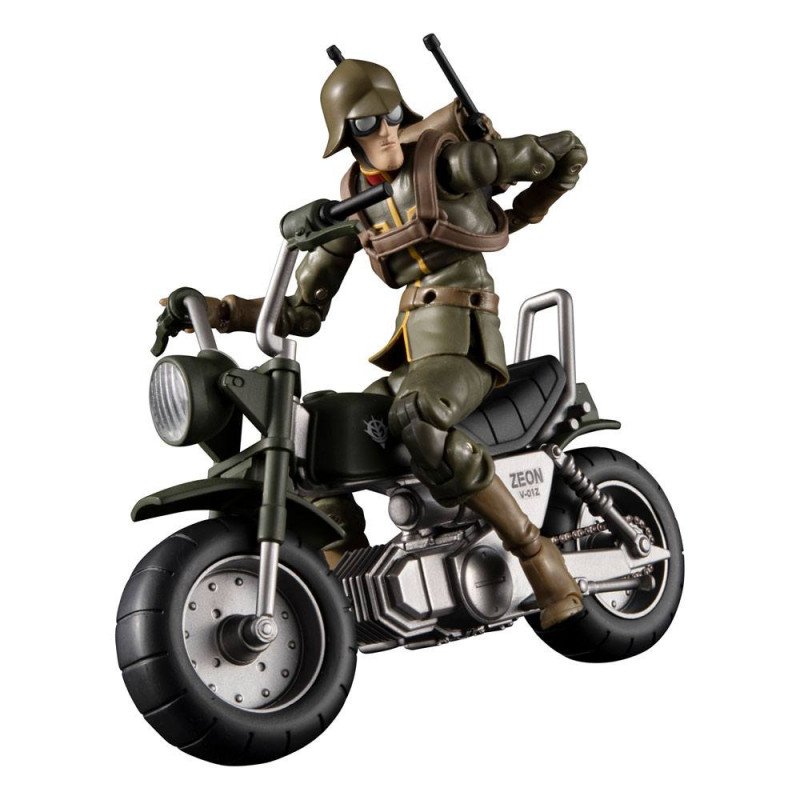 FIGURA MEGAHOUSE G.M.G MOBILE SUIT GUNDAM PRINCIPALITY OF ZEON SOLDADO GENERAL Y MOTO