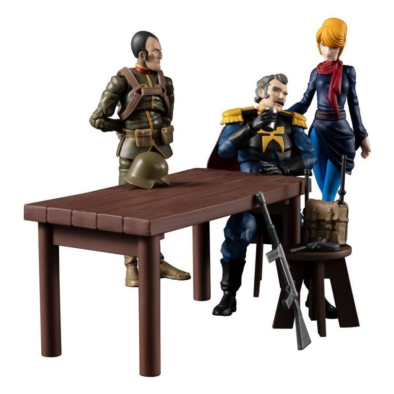 FIGURAS MEGAHOUSE G.M.G MOBILE SUIT GUNDAM PRINCIPALITY OF ZEON TEAM RAMBA RAL SET