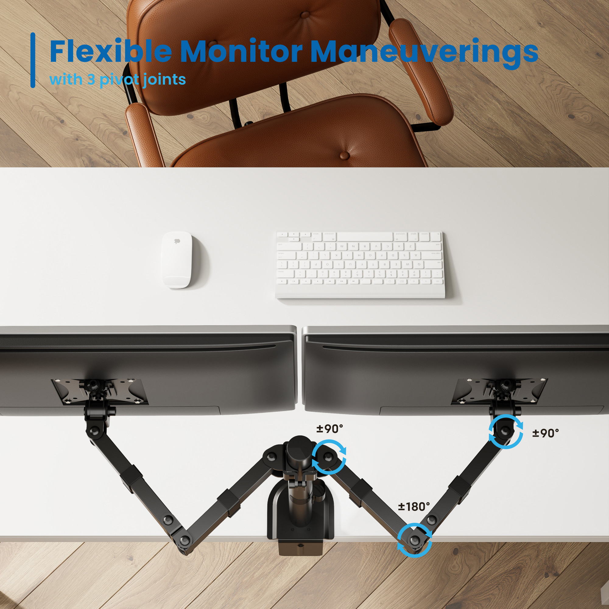 SOPORTE DE MESA EWENT EW1512 PARA 2 MONITORES 13"-32" CARGA MAXIMA 16KG