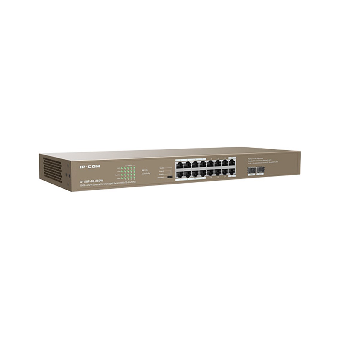 SWITCH 18 PUERTOS TENDA 16 PUERTOS GIGABIT ETHERNET 2 PUERTOS SFP
