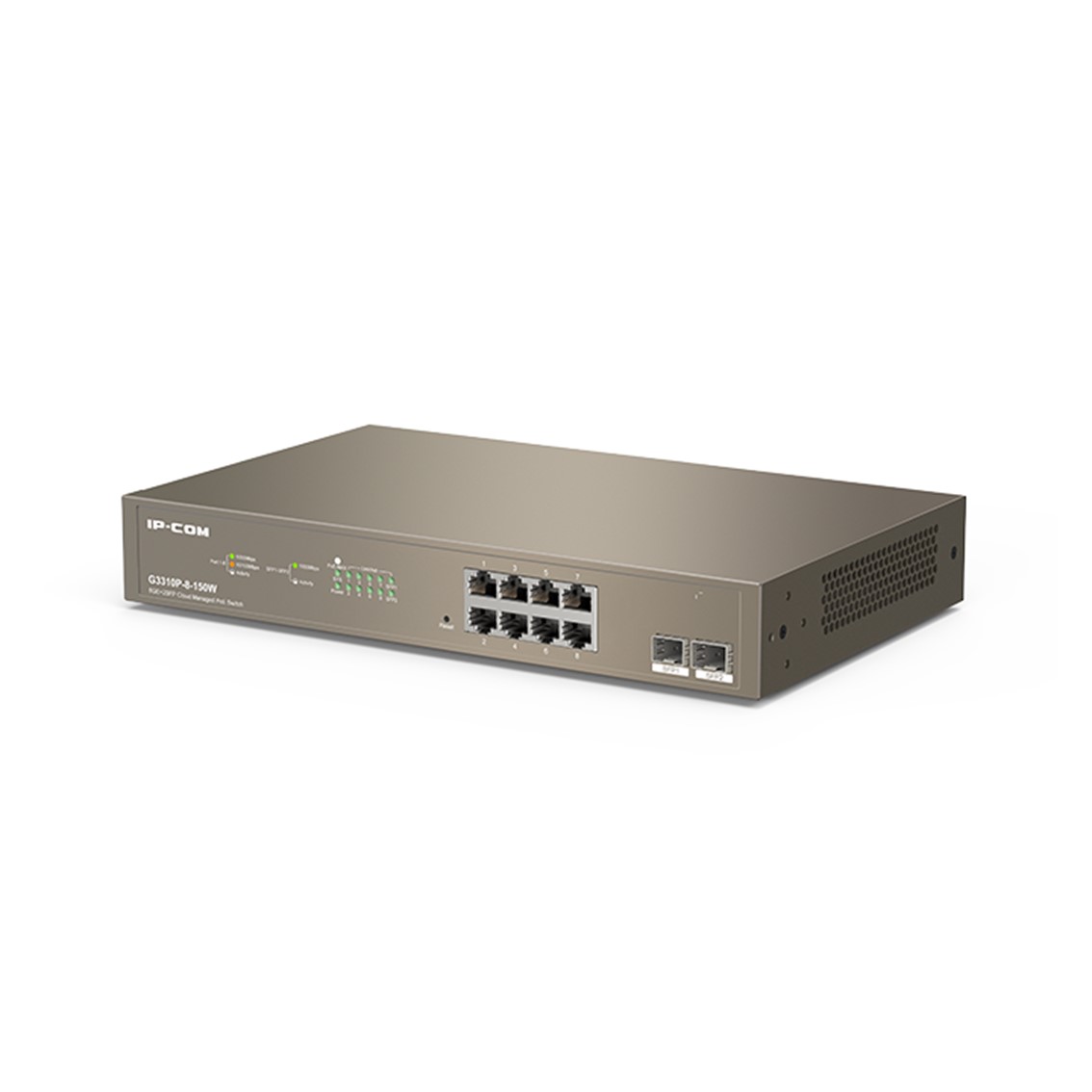 SWITCH 10 PUERTOS IP-COM 8 PUERTOS GIGABIT ETHERNET 2 PUERTOS SFP