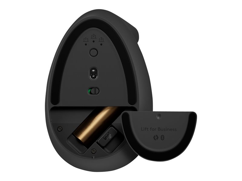 MOUSE RATON VERTICAL LOGITECH LIFT FOR BUSINESS PARA ZURDOS 6 BOTONES 4000 DPI WIRELESS INALAMBRICO GRAFITO