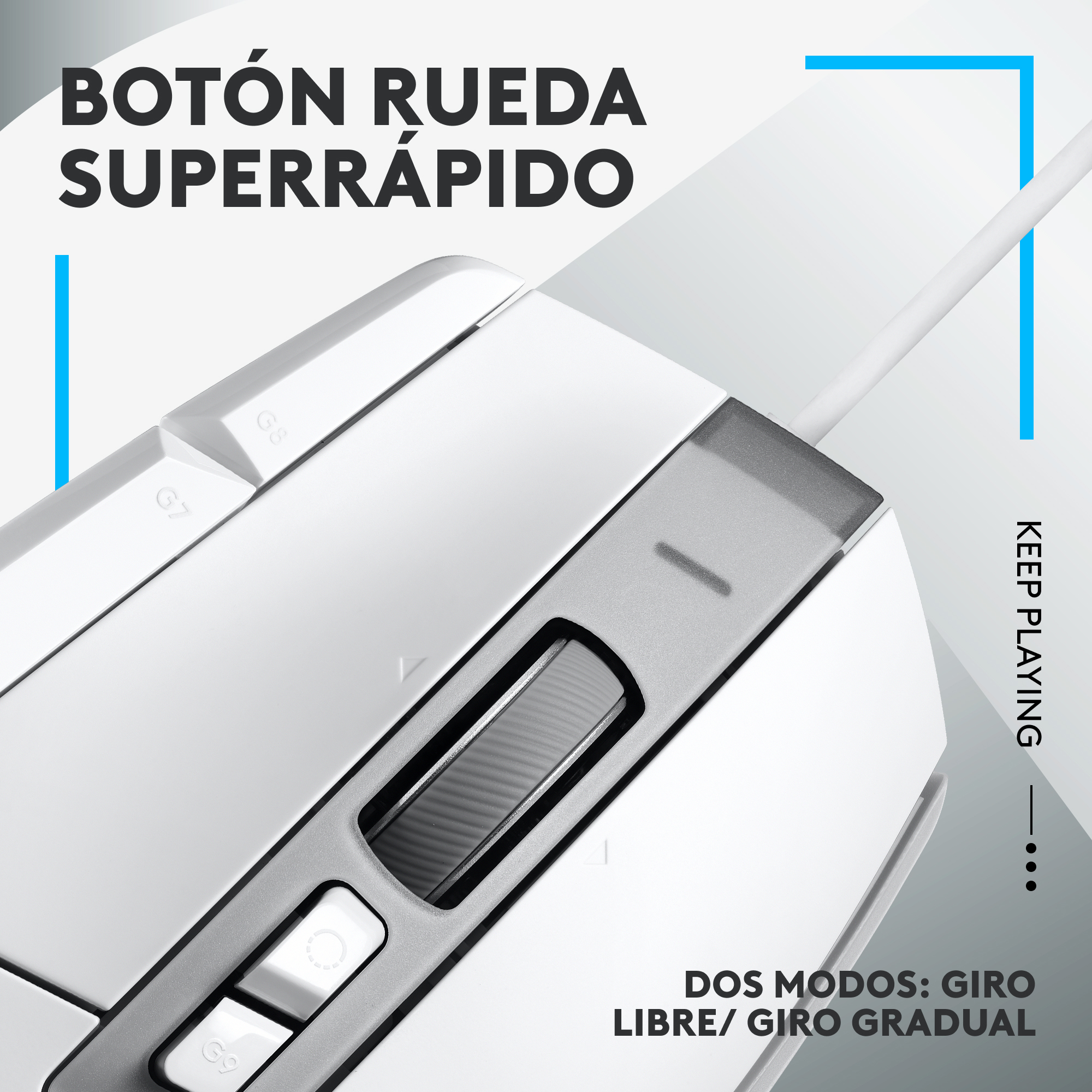 MOUSE RATON LOGITECH G G502 X GAMING OPTICO USB 25600PPP BLANCO