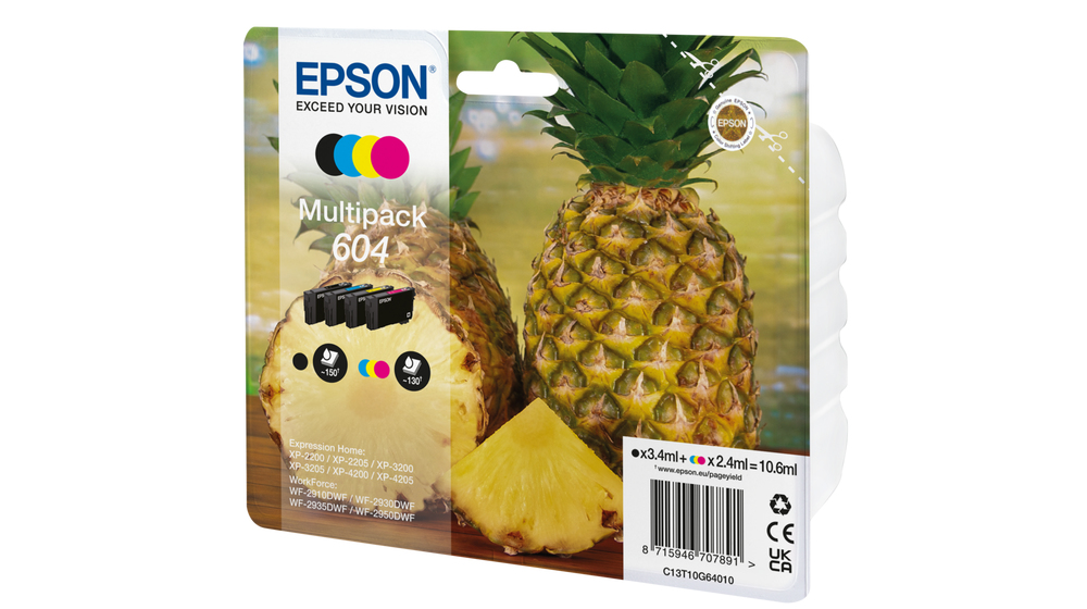 MULTIPACK EPSON 604 C13T10G64010 XP2200 WF-2910 PIÑA