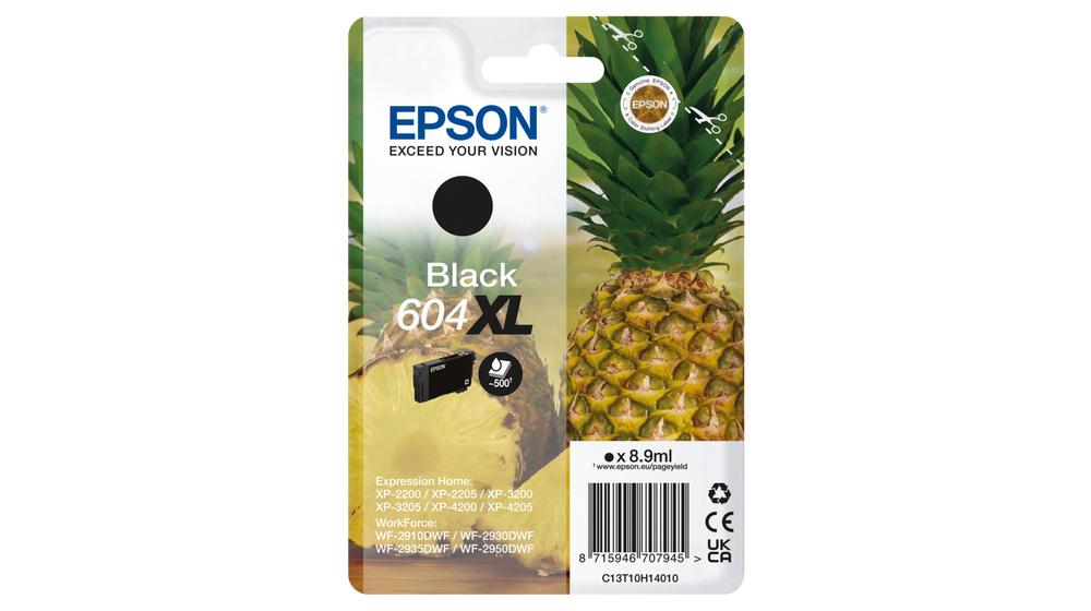 CARTUCHO EPSON 604XL NEGRO C13T10H14010 XP2200 WF-2910 PIÑA